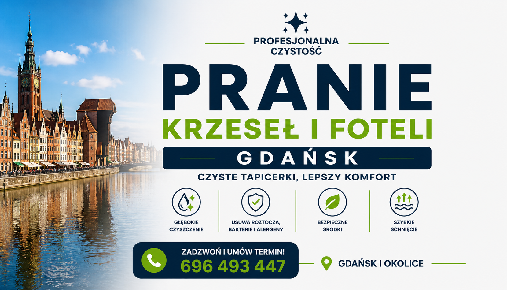 Pranie krzeseł i foteli Gdańsk - ekstrakcyjne czyszczenie tapicerki, odświeżanie siedzisk i usuwanie plam przez Profesjonalna Czystość