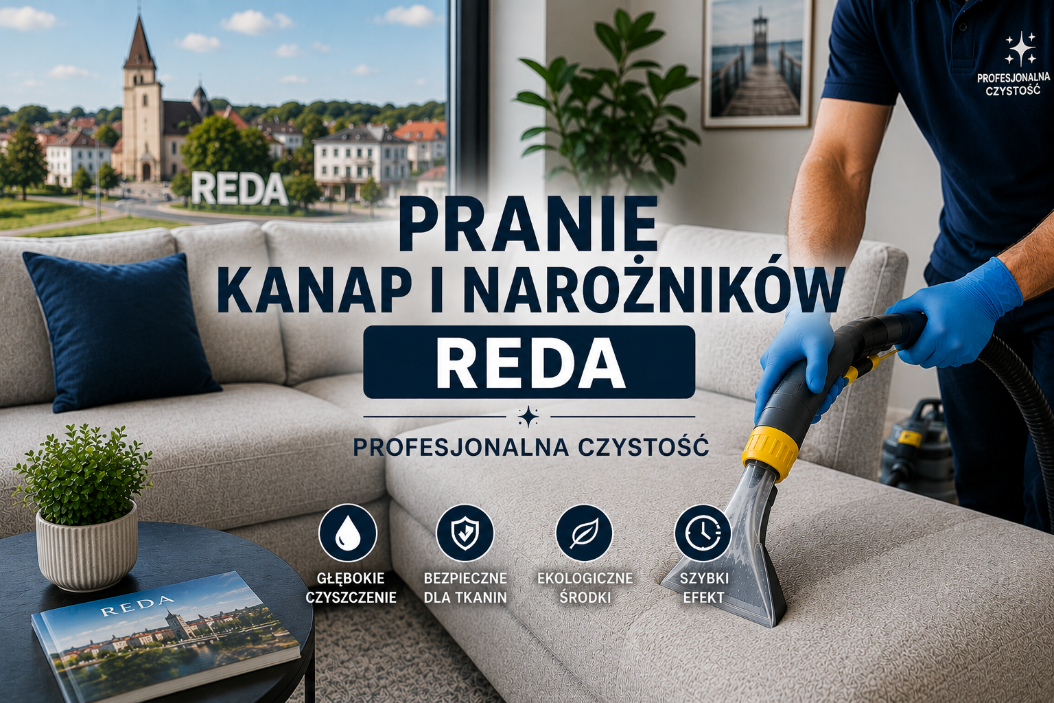 Pranie kanap i narożników Reda 1 Profesjonalne pranie kanap i narożników w Redzie – czyszczenie tapicerki meblowej z dojazdem przez Profesjonalna Czystość
