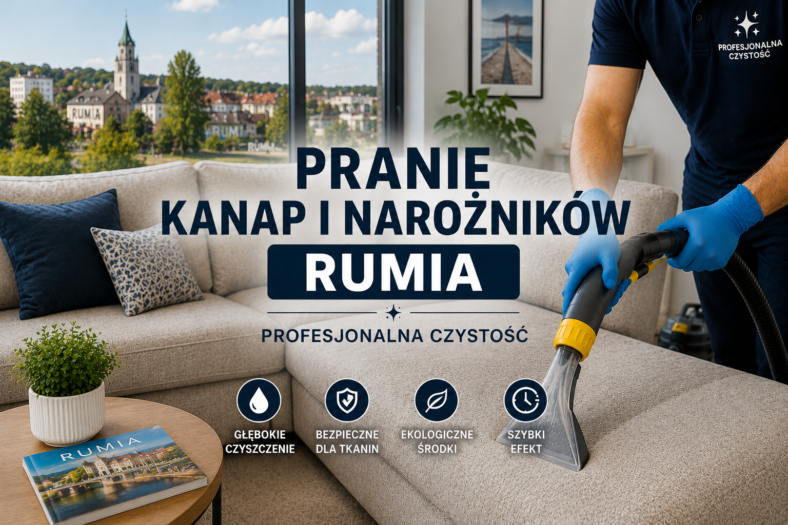 Pranie kanap i narożników Rumia 1 Profesjonalne pranie kanap i narożników w Rumi – czyszczenie tapicerki meblowej z dojazdem przez Profesjonalna Czystość