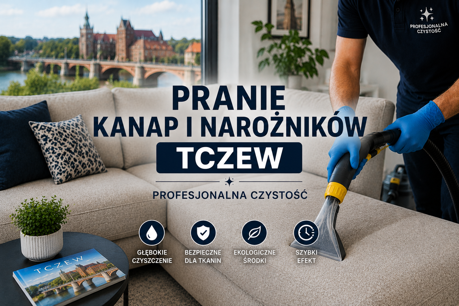 Pranie kanap i narożników Tczew 1 Profesjonalne pranie kanap i narożników w Tczewie – czyszczenie tapicerki meblowej z dojazdem przez Profesjonalna Czystość