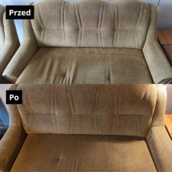 Profesjonalne pranie tapicerki meblowej i materacy 24 Czyszczenie kanap efekt przed i po