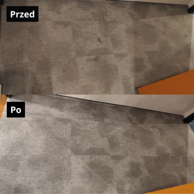 Pranie wykładzin biurowych 1 Czyszczenie wykładzin efekt przed i po