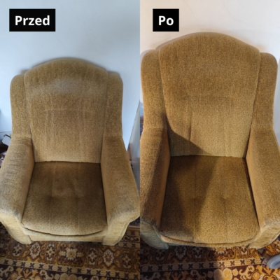 Pranie i czyszczenie tapicerki meblowej 32 Czyszczenie foteli efekt przed i po