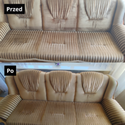 Profesjonalne pranie tapicerki meblowej i materacy 19 Czyszczenie kanap efekt przed i po