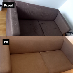 Profesjonalne pranie tapicerki meblowej i materacy 23 Czyszczenie kanap efekt przed i po