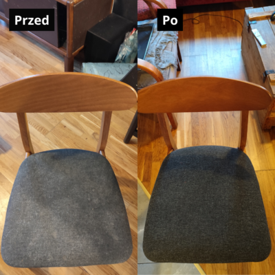 Pranie i czyszczenie tapicerki meblowej 34 Czyszczenie krzeseł efekt przed i po
