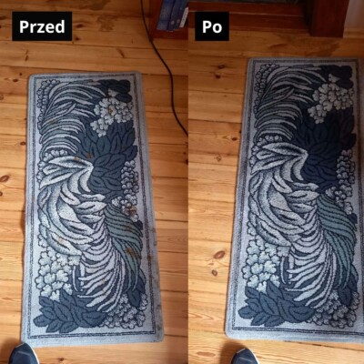 Realizacje 53 Czyszczenie dywanów efekt przed i po Gdynia