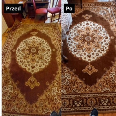 Realizacje 54 Czyszczenie dywanów efekt przed i po Gdynia