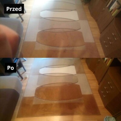 Realizacje 56 Czyszczenie dywanów efekt przed i po Gdynia