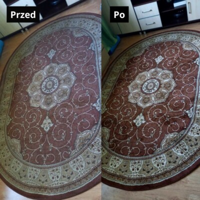 Realizacje 57 Czyszczenie dywanów efekt przed i po Gdynia