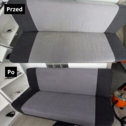 Profesjonalne pranie tapicerki meblowej i materacy 10 Czyszczenie kanap efekt przed i po gdynia