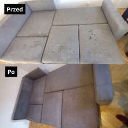 Profesjonalne pranie tapicerki meblowej i materacy 13 Czyszczenie kanap efekt przed i po gdynia