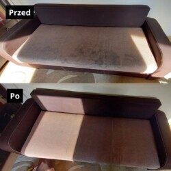 Profesjonalne pranie tapicerki meblowej i materacy 14 Czyszczenie kanap efekt przed i po gdynia