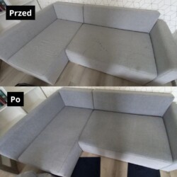 Profesjonalne pranie tapicerki meblowej i materacy 15 Czyszczenie kanap efekt przed i po gdynia