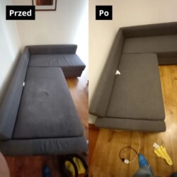 Profesjonalne pranie tapicerki meblowej i materacy 18 Czyszczenie kanap efekt przed i po gdynia