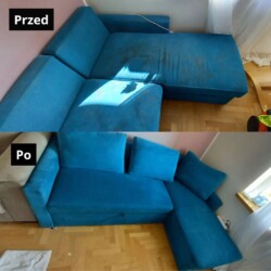 Profesjonalne pranie tapicerki meblowej i materacy 12 Czyszczenie kanap efekt przed i po gdynia