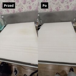 Pranie i czyszczenie materacy 2 Czyszczenie materacy efekt przed i po Gdynia