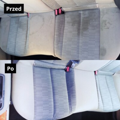 Realizacje 45 Czyszczenie tapicerki samochodowej efekt przed i po