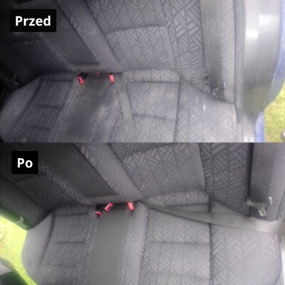 Realizacje 49 Czyszczenie tapicerki samochodowej efekt przed i po