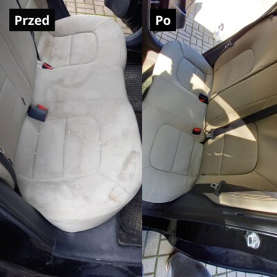 Realizacje 50 Czyszczenie tapicerki samochodowej efekt przed i po