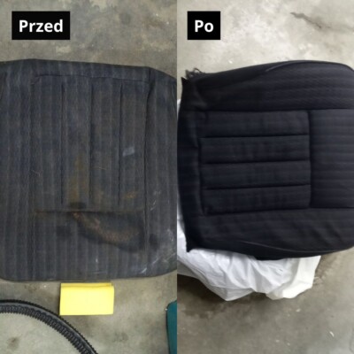 Realizacje 51 Czyszczenie tapicerki samochodowej efekt przed i po
